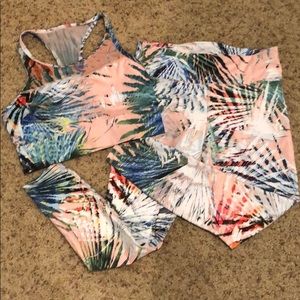 Matching Fabletic sports bras and leggings